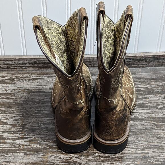 Smokey Mountain Girl's Brown Marilyn Western Square Toe 3845C Youth Size 1R - Picture 4 of 6